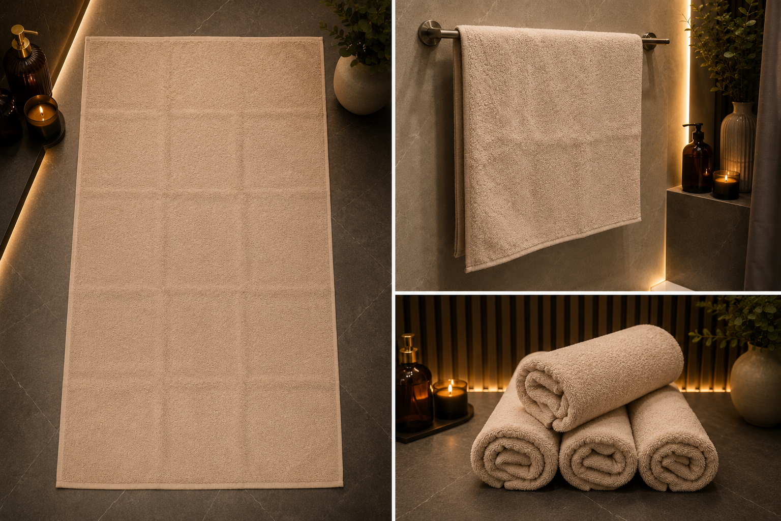 Beige Handtuch 50x90 cm | Hotelqualität | Pamura Home
