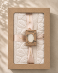 Luxury Baumwoll Handtuch Set (2er) mit Olivenöl-Seife – Spa Gefühl für Zuhause