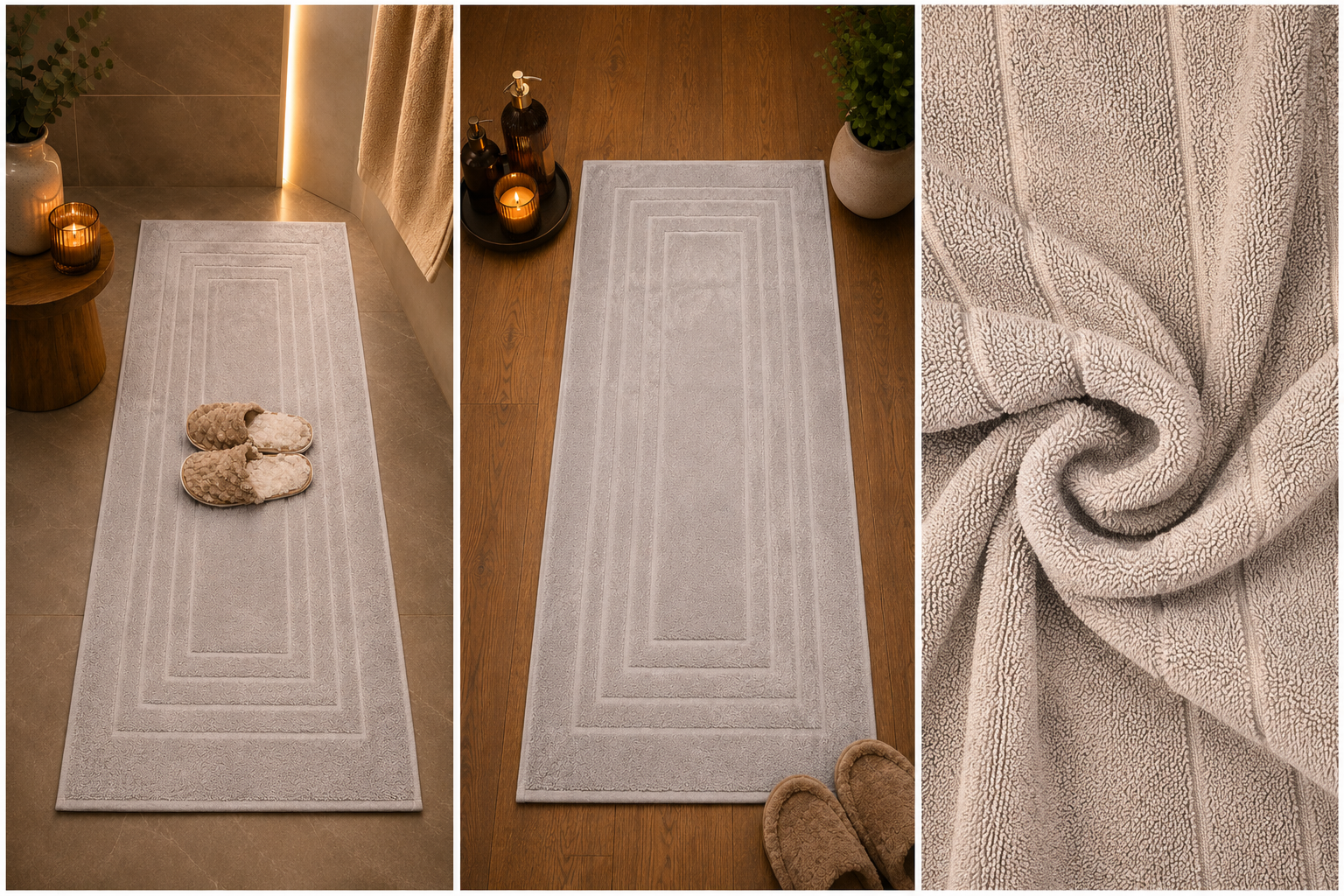 Pamura Home Premium Badematte – 100% Baumwolle | 60x130 cm | Weich & Saugstark