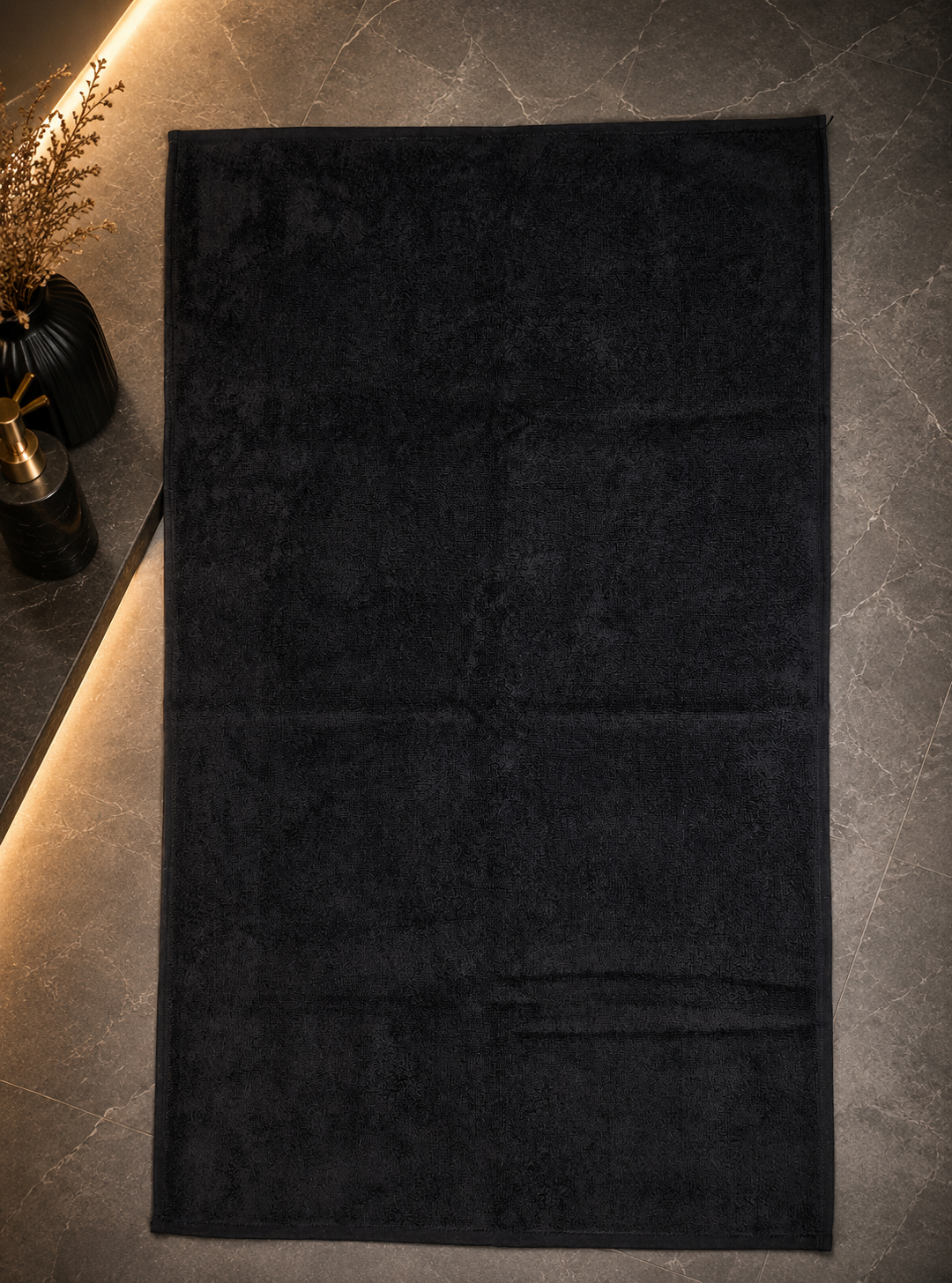 Schwarzes Handtuch 50x90 cm | Hotelqualität | Pamura Home