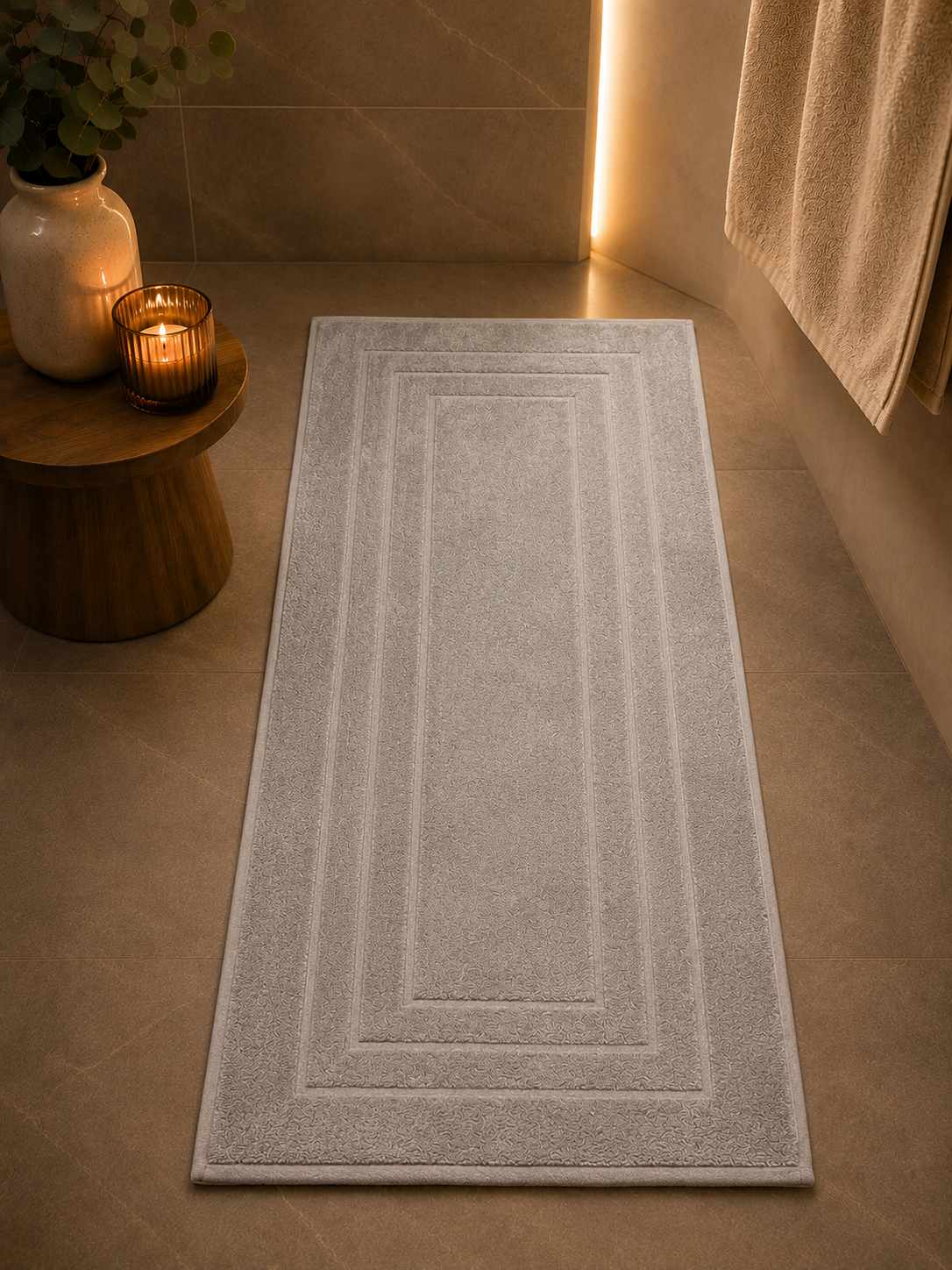 Pamura Home Premium Badematte – 100% Baumwolle | 60x130 cm | Weich & Saugstark