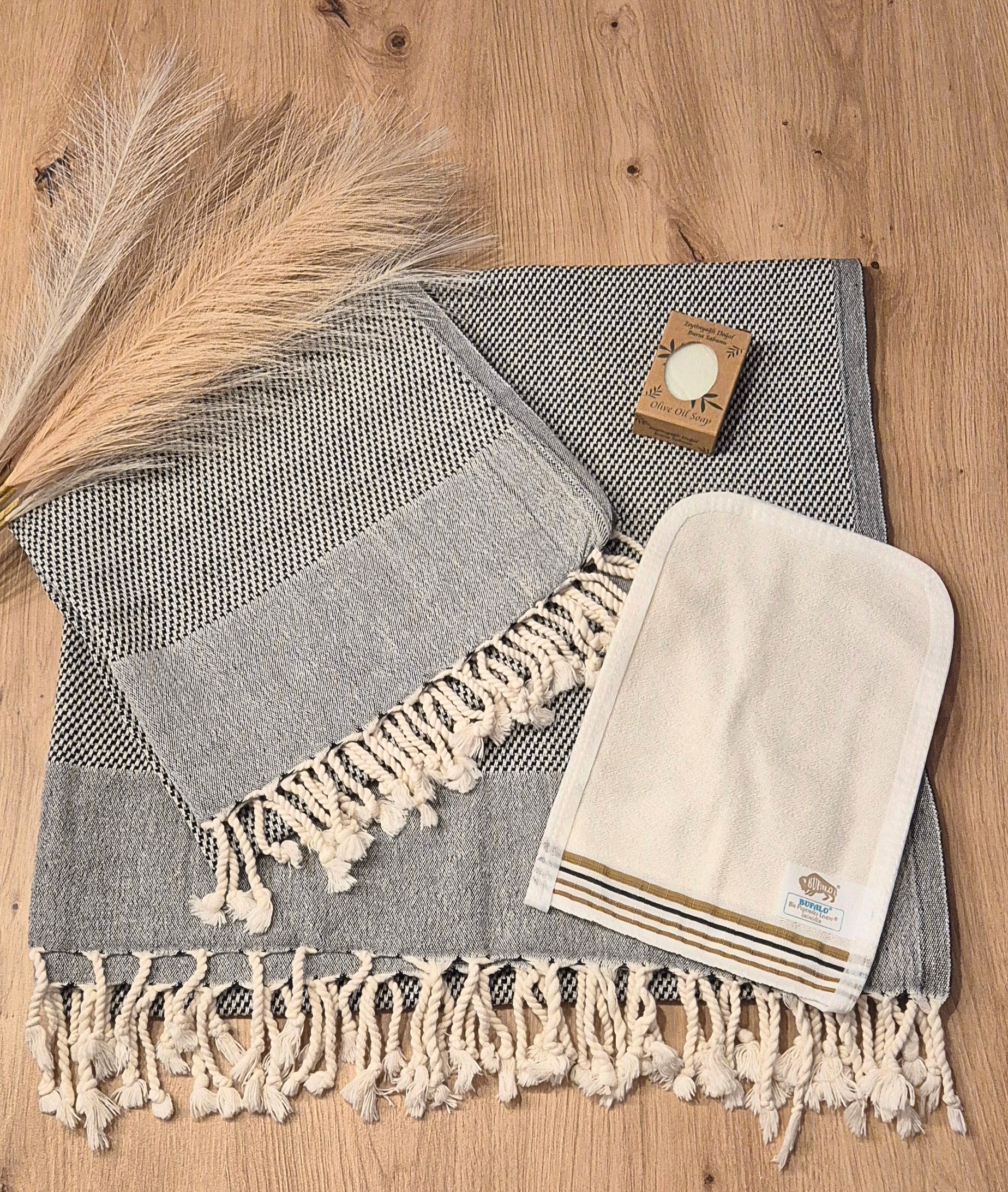 Handgewebtes Basic Pestemal Set – 100% Bio Baumwolle