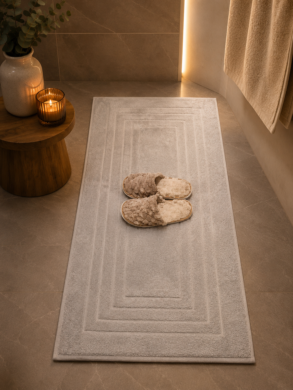 Pamura Home Premium Badematte – 100% Baumwolle | 60x130 cm | Weich & Saugstark