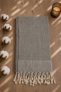 Luxus Sauna Handtuch aus Bio-Baumwolle – Handgewebtes Hamam Tuch 60x110 cm